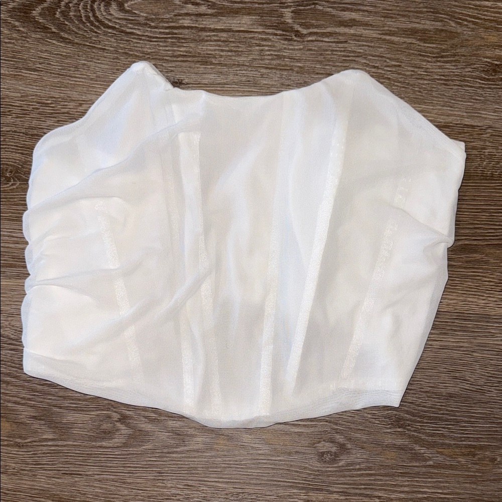 Amazon White Corset Crop Top